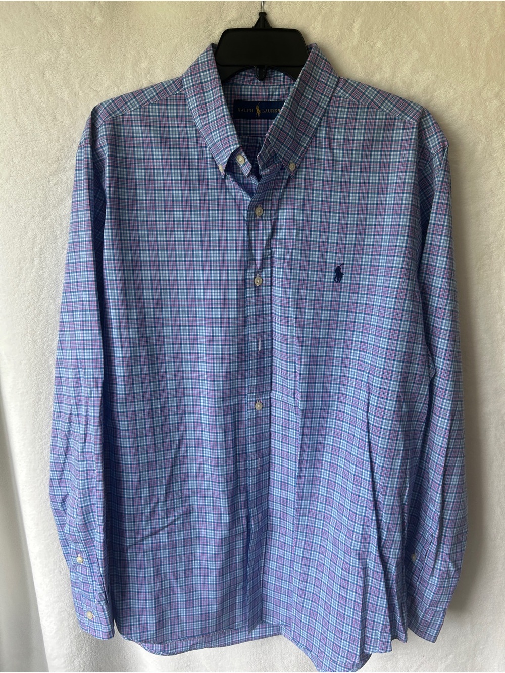Ralph Lauren Blue and Purple Plaid Button-Down Shirt